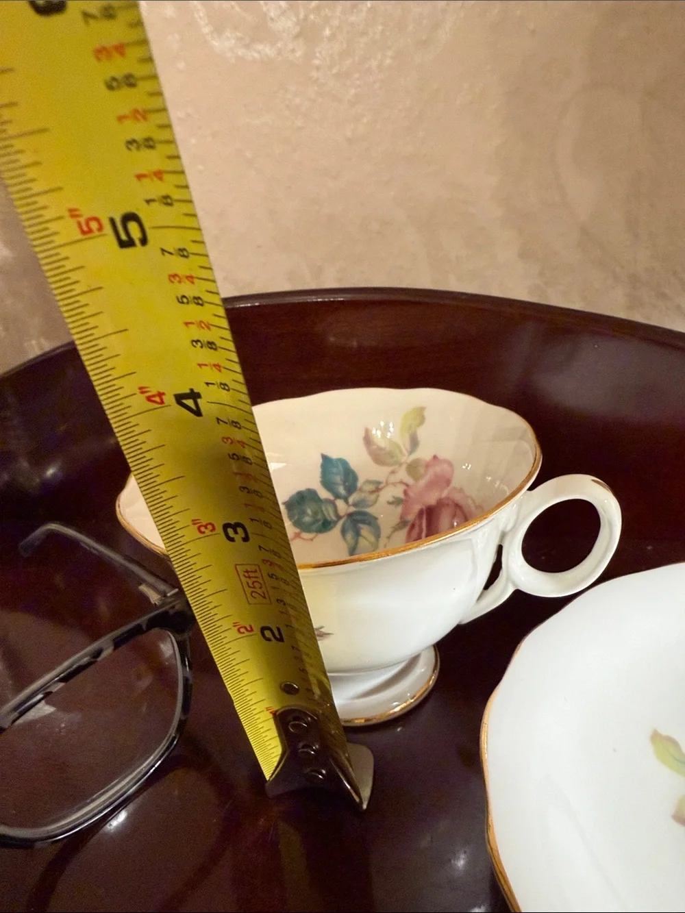 Vintage Radfords Crown China pink rose tea cup and saucer set England